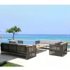 Modern Aluminum Outdoor Sofa Set for Villa Hotel Dining Courtyard Use Durable Waterproof Eco-Friendly Washable Garden Furniture