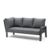 Modern Aluminum Outdoor Sofa Set with Fire Pit Table for Living Room Dining Hotel Use Waterproof Durable Eco-Friendly