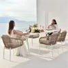 Modern Aluminum Portable Waterproof Outdoor Leisure Dining Chair Set for Hotel Apartment Use