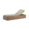 Modern Aluminum Rattan UV Resistant Eco-Friendly Durable Sun Lounger with Cushions for Poolside Courtyard Villa Outdoor Use