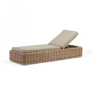 Modern Aluminum Rattan UV Resistant Eco-Friendly Durable Sun Lounger with Cushions for Poolside Courtyard Villa Outdoor Use