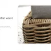 Modern Aluminum Rattan UV Resistant Eco-Friendly Durable Sun Lounger with Cushions for Poolside Courtyard Villa Outdoor Use