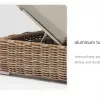 Modern Aluminum Rattan UV Resistant Eco-Friendly Durable Sun Lounger with Cushions for Poolside Courtyard Villa Outdoor Use