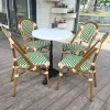 Modern Bistro Rattan Table Chair Set-Durable Waterproof Lightweight Outdoor Furniture for Cafe Hotel Villa Living Room