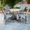 Modern Bistro Rattan Table Chair Set-Durable Waterproof Lightweight Outdoor Furniture for Cafe Hotel Villa Living Room