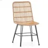 Modern Boho Wicker Outdoor Stackable Dining Chair-Durable Waterproof for Hotels and Gardens