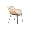 Modern Boho Wicker Outdoor Stackable Dining Chair-Durable Waterproof for Hotels and Gardens