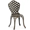 Modern Cast Aluminum European Design Waterproof Eco-Friendly Durable Dining Set Outdoor Garden Furniture Dining Chair Table Park