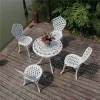Modern Cast Aluminum European Design Waterproof Eco-Friendly Durable Dining Set Outdoor Garden Furniture Dining Chair Table Park