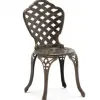 Modern Cast Aluminum European Design Waterproof Eco-Friendly Durable Dining Set Outdoor Garden Furniture Dining Chair Table Park