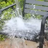 Modern Design Aluminum Alloy Outdoor Dining Table Chair Set Durable Lightweight Frame Waterproof Cushion Courtyard Villa Patio