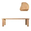 Modern Design Durable Solid Teak Wood Outdoor Dining Set for 8 Persons for Luxury Villas Boutique Hotels