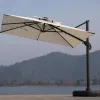 Modern Designer Roman Foldable Waterproof Lightweight Umbrella with Double Canopy for Hotels Hospitals