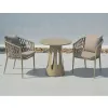 Modern Dining Patio Party French Bistro Cafe Furniture Hotel Garden Restaurant Stackable Aluminium Rope Eco-Friendly Outdoor