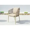 Modern Dining Patio Party French Bistro Cafe Furniture Hotel Garden Restaurant Stackable Aluminium Rope Eco-Friendly Outdoor