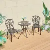 Modern Durable Aluminum Frame Outdoor Patio Furniture Storage for Restaurants Hotels Courtyards Apartments-Table Chairs