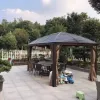 Modern Durable Eco-Friendly Windproof Aluminum Pergola Waterproof Roof Powder-Coated Frame for Outdoor Furniture Courtyard Villa