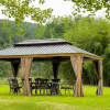 Modern Durable Eco-Friendly Windproof Aluminum Pergola Waterproof Roof Powder-Coated Frame for Outdoor Furniture Courtyard Villa