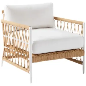 Modern Durable Garden Sofa Set with Eco-Friendly Rope Waterproof Cushions for Outdoor Leisure Villa Hotel Patio Furniture Use