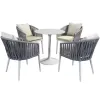 Modern Durable Leisure Coffee Table Chair Set Aluminum Alloy for Outdoor Terrace Garden Balcony Villa Park Living Room
