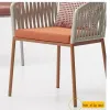 Modern Durable Leisure Coffee Table Chair Set Aluminum Alloy for Outdoor Terrace Garden Balcony Villa Park Living Room