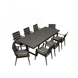 Modern Durable Lightweight Bistro Weather Resistant Aluminum Metal Exterior Dining Chair Waterproof Patio Garden