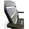 Modern Durable Lightweight Bistro Weather Resistant Aluminum Metal Exterior Dining Chair Waterproof Patio Garden