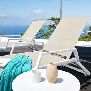 Modern Durable Mesh Eco-Friendly UV Resistant Chaise Lounge Chair for Villa Courtyard Warehouse