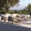 Modern Durable Outdoor Teak Sofas Dining Tables Chairs Patio Furniture for Villa Hotel Guest House Balcony Courtyard