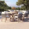 Modern Durable Outdoor Teak Sofas Dining Tables Chairs Patio Furniture for Villa Hotel Guest House Balcony Courtyard