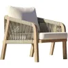 Modern Durable Outdoor Teak Sofas Dining Tables Chairs Patio Furniture for Villa Hotel Guest House Balcony Courtyard
