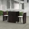 Modern Durable Rattan Wicker Waterproof Eco-Friendly Outdoor Patio Furniture Chair Table Set for Apartment Living Room