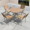Modern Durable Waterproof Aluminum Dining Set Furniture for Outdoor Use in Resorts Villas Hotels Courtyards