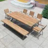 Modern Durable Waterproof Aluminum Dining Set Furniture for Outdoor Use in Resorts Villas Hotels Courtyards