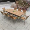 Modern Durable Waterproof Aluminum Dining Set Furniture for Outdoor Use in Resorts Villas Hotels Courtyards