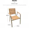 Modern Durable Waterproof Aluminum Dining Set Furniture for Outdoor Use in Resorts Villas Hotels Courtyards
