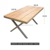 Modern Durable Waterproof Aluminum Dining Set Furniture for Outdoor Use in Resorts Villas Hotels Courtyards