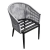 Modern Durable Waterproof Lightweight Outdoor Rope Set Aluminum Patio Chairs for Villa Hotel Gardens Living Room Dining