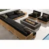 Modern Durable Waterproof Teak Outdoor Sofa Set with Quick-Dry Cushions for Hotel Living Room Courtyard Use