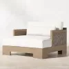 Modern Durable Waterproof Teak Outdoor Sofa Set with Quick-Dry Cushions for Hotel Living Room Courtyard Use