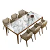 Modern Durable Waterproof UV-Resistant Outdoor Teak Wood Rattan Dining Table Patio Garden Set for Hotel Villa Courtyard