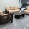 Modern Eco-Friendly Durable Washable Aluminum Outdoor Garden Sofa Set with Waterproof Cushions for Resort Villa and Living Room