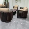 Modern Eco-Friendly Durable Washable Aluminum Outdoor Garden Sofa Set with Waterproof Cushions for Resort Villa and Living Room