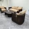 Modern Eco-Friendly Durable Washable Aluminum Outdoor Garden Sofa Set with Waterproof Cushions for Resort Villa and Living Room