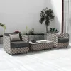 Modern Eco-Friendly Durable Waterproof Rope Outdoor Sofa Set with Coffee Table for Hotel Garden Living Room Use