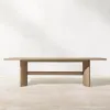 Modern Farmhouse Outdoor Teak Sofa with Lightweight Durable Design Waterproof Sun Protection for Villa Hotel Courtyard Use
