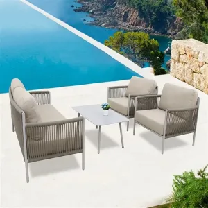 Modern Garden Rope Structure Modular Outdoor Sofa Set for Villa Apartment Courtyard Living Room Waterproof Eco-Friendly