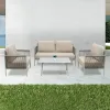 Modern Garden Rope Structure Modular Outdoor Sofa Set for Villa Apartment Courtyard Living Room Waterproof Eco-Friendly