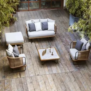 Modern Grade Hotel Poolside Outdoor Villa Rope Sofa Set-Waterproof Durable