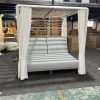 Modern Hotel Outdoor Aluminum Loungers Sunbed with Cushion for Villa Swimming Pool Garden Furniture